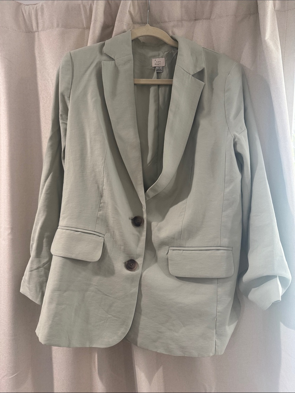 a new day Mint Green Single-Breasted Blazer
